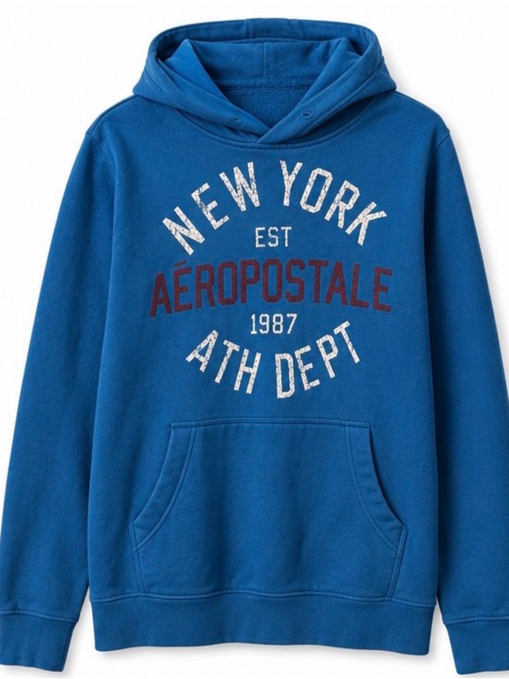 Aeropostale Blue Hoodie with Maroon & White Logo